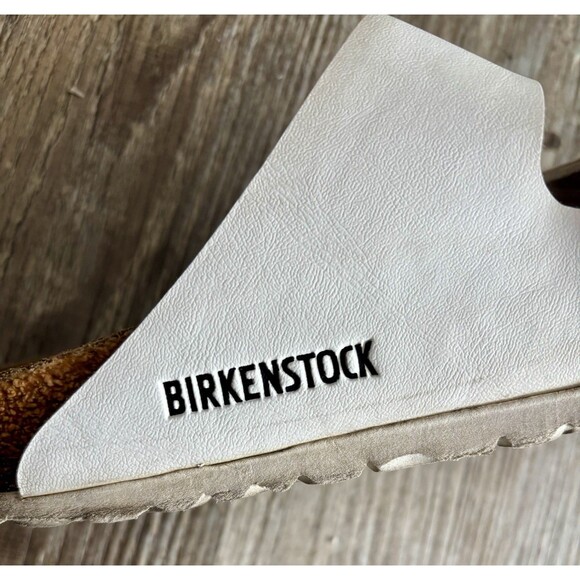 Birkenstock Arizona Birko-Flor White Slip On Sandal Size 37 Womens  US Size 6 - Picture 6 of 7